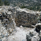 Upper sector of site passage way between bee-hive dwellings of neolithic settlement  5800-5250 BC, Khirokitia, Cyprus