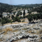 Neolithic settlement, view south across lower sector of 5800-5250 BC site, Khirokitia, Cyprus