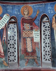 Cyprus, Lagoudera, Solomon, 12th century mural in the Church of Panagia Tou Arakou