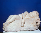 Sleeping Eros marble Graeco-Roman statue from Paphos Cyprus now in Nicosia Museum