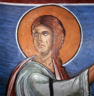 Habakkuk, one of 12 prophets in the dome of the Church of Panagia Tou Arakou Lagoudera Monstery Cyprus 1192 AD