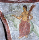 Cyprus, Kakopetria, St Nicholas of the Roof, the personification of the Sea, 12th century wall painting