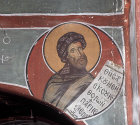 Cyprus, Lagoudera, Church of Panagia Tou Arakou, St Joseph the Hymn Writer, wall painting  1192 AD