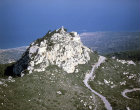 Kantara castle, dating from twelfth century, associated with Richard Lionheart, aerial view from the south west, Northern Cyprus