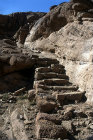 Egypt, Sinai, Byzantine pilgrim path to Mount Sinai from Deir al-Arba