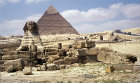Sphinx and pyramid of Chephren or Khafre, Giza, Egypt