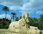 Egypt, Memphis, alabaster sphinx, eighteenth dynasty