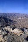 Egypt, Sinai, east end of Wadi Feiran from top of Jebel Muneijah