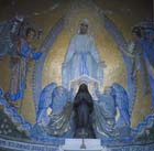 St Bernadette and the Virgin, copy of statue, Lourdes, France