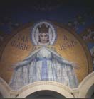 St Bernadette, 19th century mosaic, Church of the Rosary, Lourdes, France