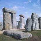 Stonehenge trilithons and part of sarsen circle, Salisbury, Wiltshire, England, Great Britain