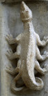 Chartres Cathedral, north porch, right bay, outer archivolt, Zodiac sign, Scorpio, 13th century