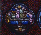 Rich Mans window, 13th century stained glass, Bourges Cathedral, France