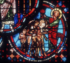 Detail from the Apocalypse window, thirteenth century, Bourges, France