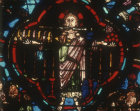 The Son of Man detail from Apocalypse window, thirteenth century, Bourges, France