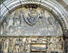 Annunciation, Visitation, Nativity,  Portail de la Vierge, 12th century relief, Notre-Dame de La Charite-sur-Loire, France