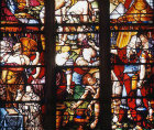 Moses and Manna from Heaven, sixteenth century, Church of Sainte Foy, Conches, France