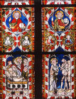 Resurrection window, detail, chapel of St Lawrence, Strasbourg Cathedral, France