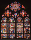 Life of Christ window, fourteenth century, east side, south aisle, Strasbourg Cathedral, France