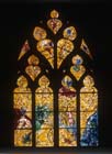 Yellow window 1963 stained glass by Marc Chagall, Cathedral of St Etienne, Metz, France