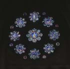 North Rose window, 13th century stained glass, restored, Laon Cathedral, France