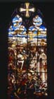 St Louis at the battle of Taillebourg, 1843 window by Delacroix, La Chapelle Royale, Church of Saint Louis, Dreux, France
