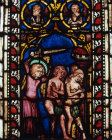 The Explusion  Mulhouse France 14th century  German stained glass