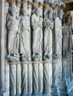 Isaiah, Jeremiah, Simeon, John the Baptist, St Peter and Elijah, thirteenth century, right side, central bay, north porch, Chartres Cathedral, France