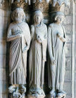 Jesus son of Sirach, Judith and Joseph, thirteenth century, right bay, north porch, Chartres Cathedral, France
