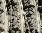 Chartres Cathedral, South Porch, central bay, detail of archivolts on right side