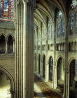 View of nave from triforium, looking north west, Chartres Cathedral, France