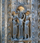 Martyrdom of St Blaise, east face of left hand pier, left bay, south porch, Chartres Cathedral, France