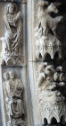 France, Chartres Cathedral, north porch, centre bay, archivolt, Creation of animals, 13th century architectural sculpture