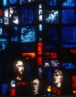 Salisbury Cathedral, Trinity Chapel, Prisoners of Conscience window by Gabriel Loire, lancet A, panel 11, in Gabriel Loire