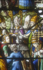 Bishops and popes, St Louis window, 1660, Church of La Madeleine, Verneuil, France