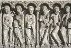 Chartres Cathedral, Royal Portal, central bay lintel, six of the twelve apostles