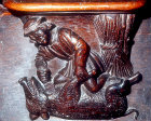 Misericord of labour of month of November, killing the fatted pig, fifteenth century, Church of La Trinite, Vendome, France