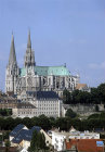 Chartres Cathedral, view of south façade, Chartres, France