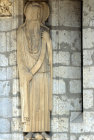 Elisha statue between centre and left bays Chartres Cathedral