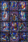 Story of the Apostles, window number 34, thirteenth century, east ambulatory, Chartres Cathedral, Chartres, France