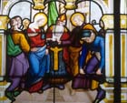 Marriage of Mary and Joseph, 19th century stained glass, Church of St Aignan, Chartres, France