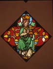 St Kunigunde, Empress, wife of Emperor Heinrich II, 13th century stained glass, Freiburg Munster, Germany