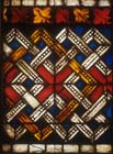 Ornamental panel, 13th century stained glass, from stone masons window, Freiburg Munster, Germany
