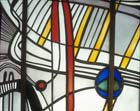 Colour Tones of Music, 20th century stained glass by Georg Meistermann, Funkhaus, Cologne, Germany
