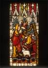 Abraham and Isaac, 1360-70 stained glass, Munster Landesmuseum, Germany