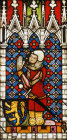 Kneeling knight  from the House of Nassau, 1360-70, panel in Munster Landesmuseum, Munster, North Rhine-Westphalia, Germany
