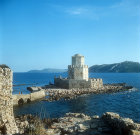 Bourtzi tower seen from Venetian fortress, Methoni, Greece