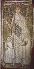 St Demetrius and two children, 5th century mosaic, Church of St Demetrius, Salonika, Greece