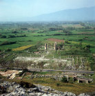 General view of the forum and sixth century basilica, Philippi, Greece