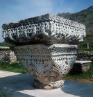 Acanthus leaf capital from church dating from second half of sixth century, Philippi, Greece